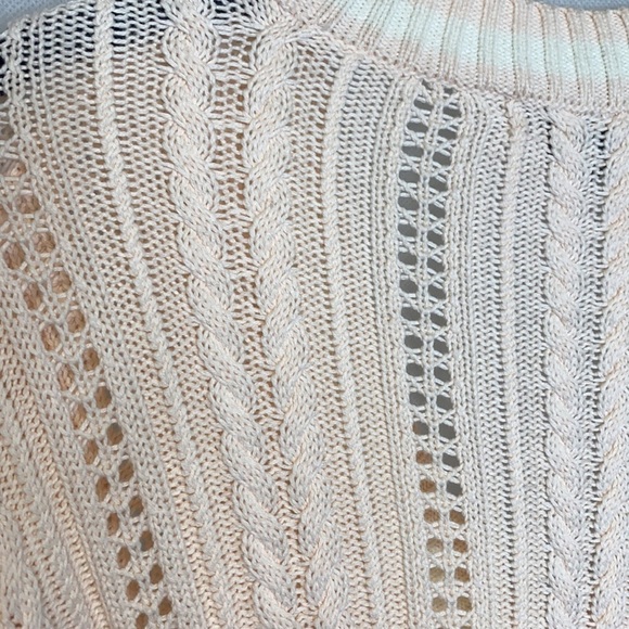 Lauren Ralph Lauren Pink Blush Striped Light Academia Sweater - Picture 9 of 9